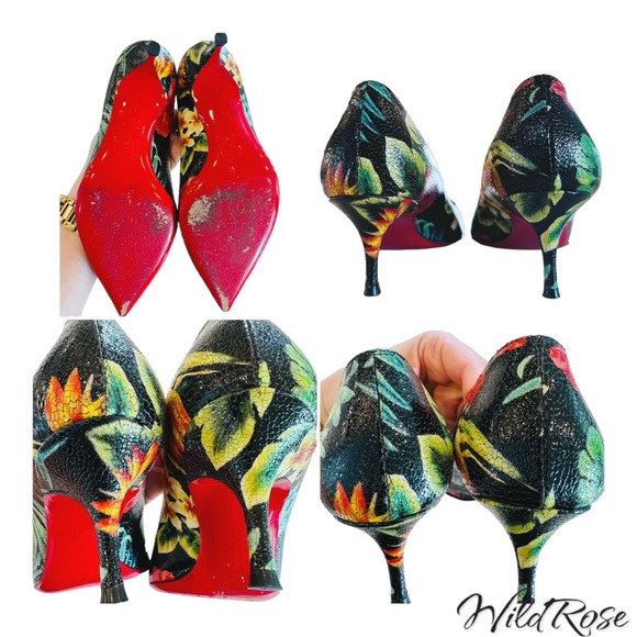 Christian Louboutin Pigalle Follies 55 Calf Hawaii Pointed Toe Heels SZ 35.5 - Picture 15 of 16